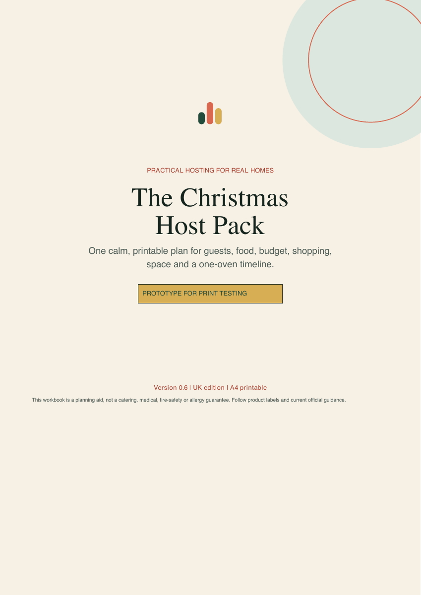 Cover of the Christmas Host Pack printable prototype v0.6